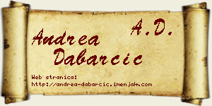 Andrea Dabarčić vizit kartica